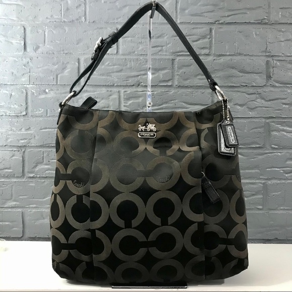Coach Handbags - Coach Madison Signature Sateen Hobo Bag